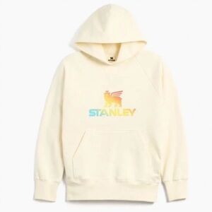 Stanley Cream Pullover Hoodie with Ombre Logo